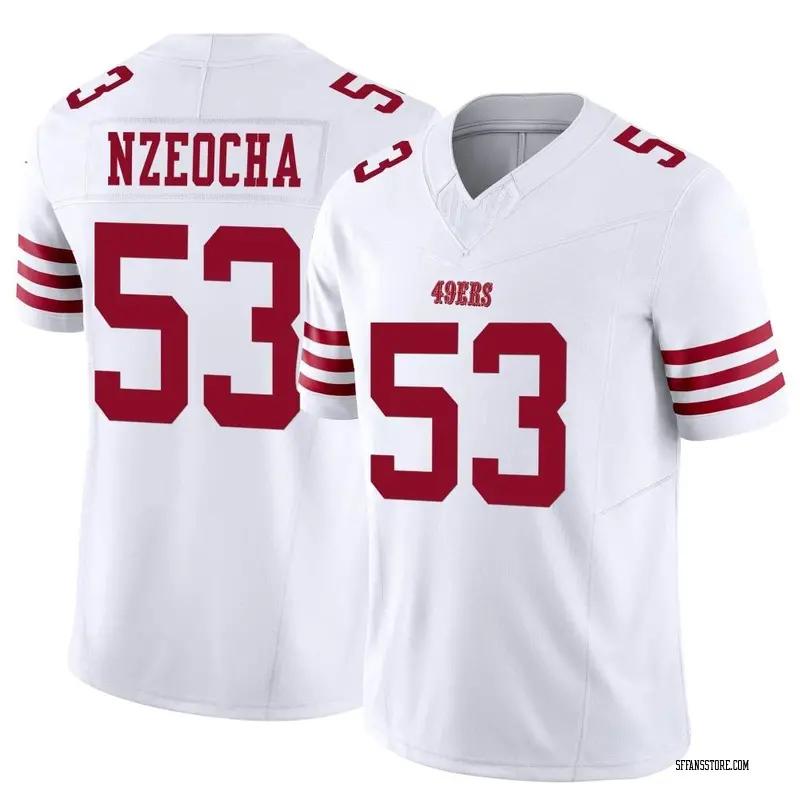 San Francisco 49ers Nike Secondary Alternate Jersey - White - Mark Nzeocha  - Mens